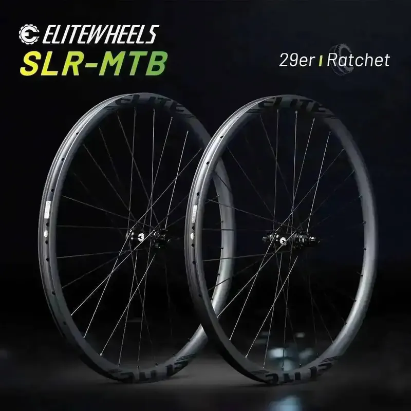 ELITEWHEELS 29er MTB Karbonowy Zestaw Kół Ultralekki Trail XC System Ratchet M14 Piasta 36T Pasuje do 5 Typów Obręczy Kół All Mountain
