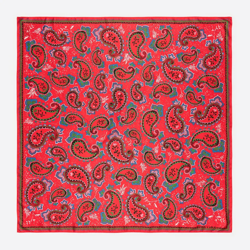 Chusta paisley czerwona