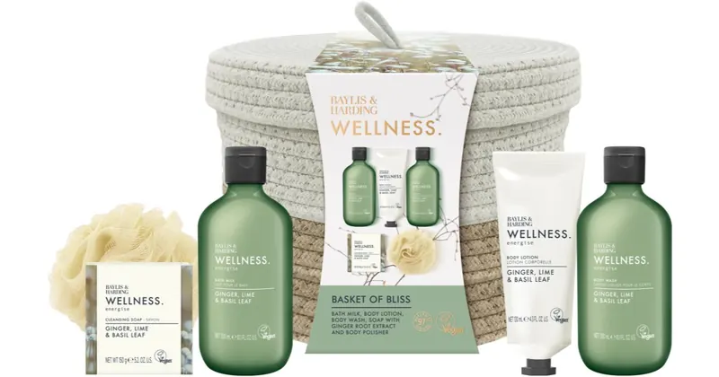 Baylis & Harding Wellness. Energise zestaw prezentowy Ginger, Lime & Basil Leaf