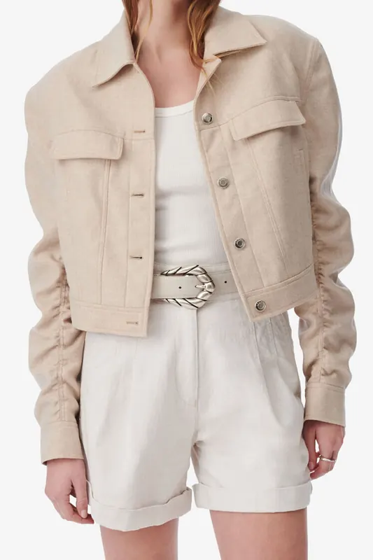 IRO Paris Acelie Jacket Beige Maat: 36 | Korte Jassen Outlet | Dames | Beige