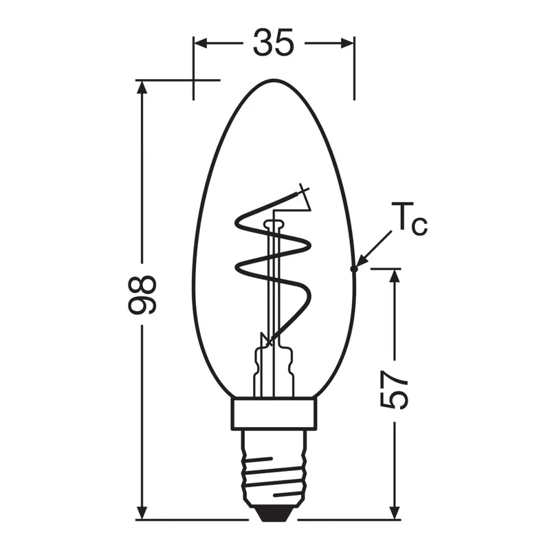 OSRAM LED Vintage B28 E14 4,6W 927 żarnik spiralny ściemniany przezroczysty