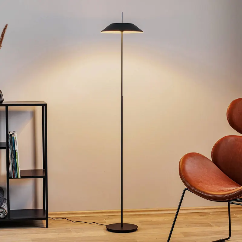 Vibia Mayfair – lampa stojąca LED, grafitowo-szara