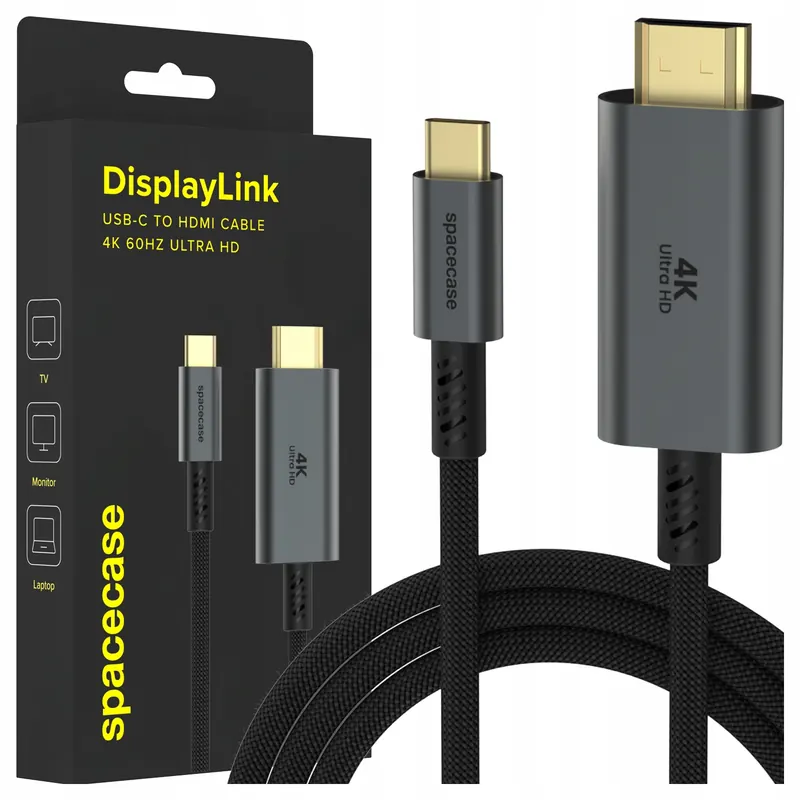 Kabel Usb-c Do Hdmi Przejściówka Adapter Hub Typ-c Displayport 4K 60HZ