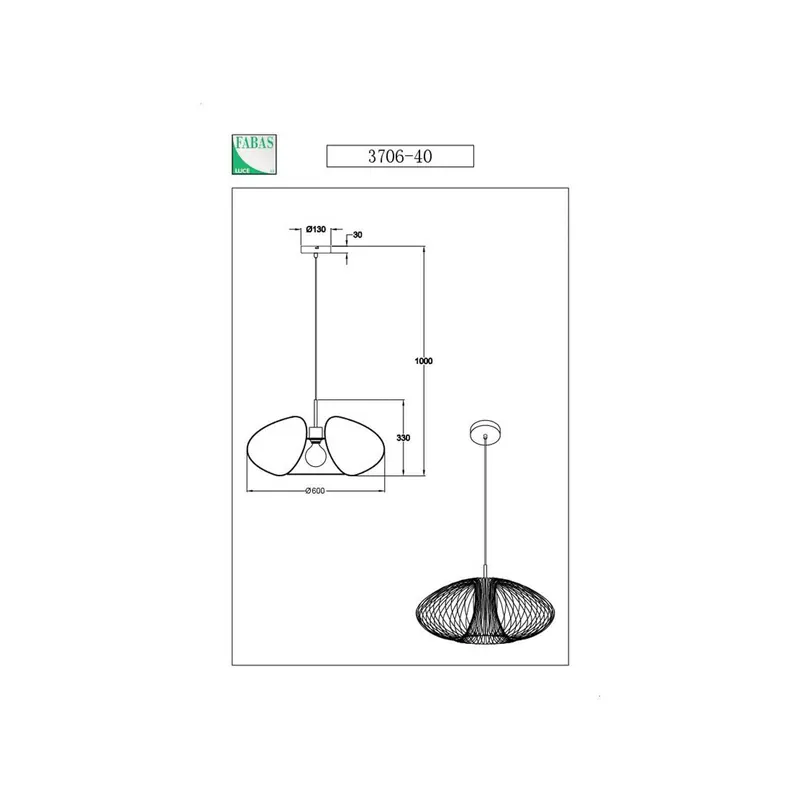 Lampa wisząca Fassa, złote matowe wykończenie, Ø 60 cm, metal