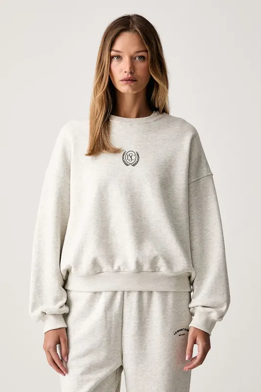 Le Privé bluza damska bawełniana VARSITY CREWNECK