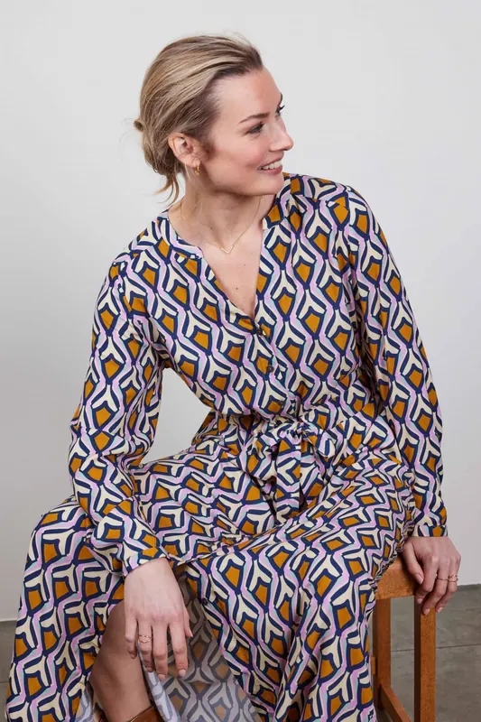DIDI Dress Joyful In Offwhite With Cosmic Dreams Print Maat: 34 | Maxi Jurken Outlet | Dames | Wit