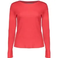 Geisha T-shirt Rib Round Neck Red Maat: S | Longsleeves Outlet | Dames | Rood