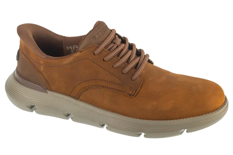 Skechers Slip-Ins: Garza - Duran 205353-CDB, Męskie, Brązowe, półbuty, skóra licowa, rozmiar: 40