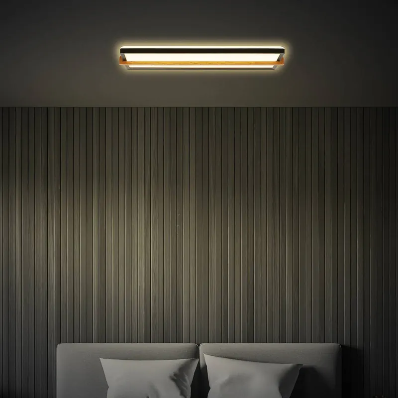Lampa sufitowa LED Remsa, 20 x 60,5 cm, tworzywo sztuczne, czarna