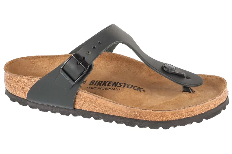 Birkenstock Gizeh BS 1029231, Damskie, Czarne, japonki, skóra naturalna, rozmiar: 40