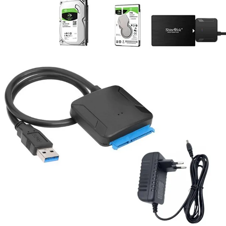 Adapter Kabel Przewód Usb 3.0 Sata Dysk Hdd Ssd 2,5'' 3,5'' Zasilacz