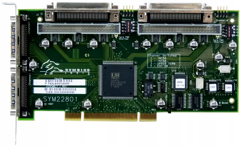 Symbios SYM22801 Dual Channel Ultra Scsi 50/68-PIN Pci