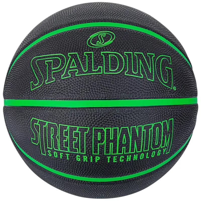 Spalding Phantom Ball 84384Z, Unisex, Czarne, piłki do koszykówki, Guma, rozmiar: 7