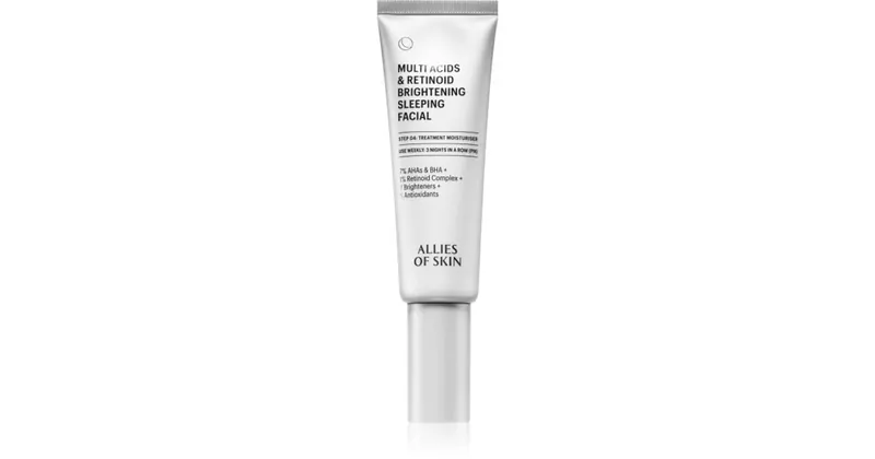 Allies of Skin Multi kwasy i retinoidy do spania maschera rozświetlacz do twarzy 48 ml