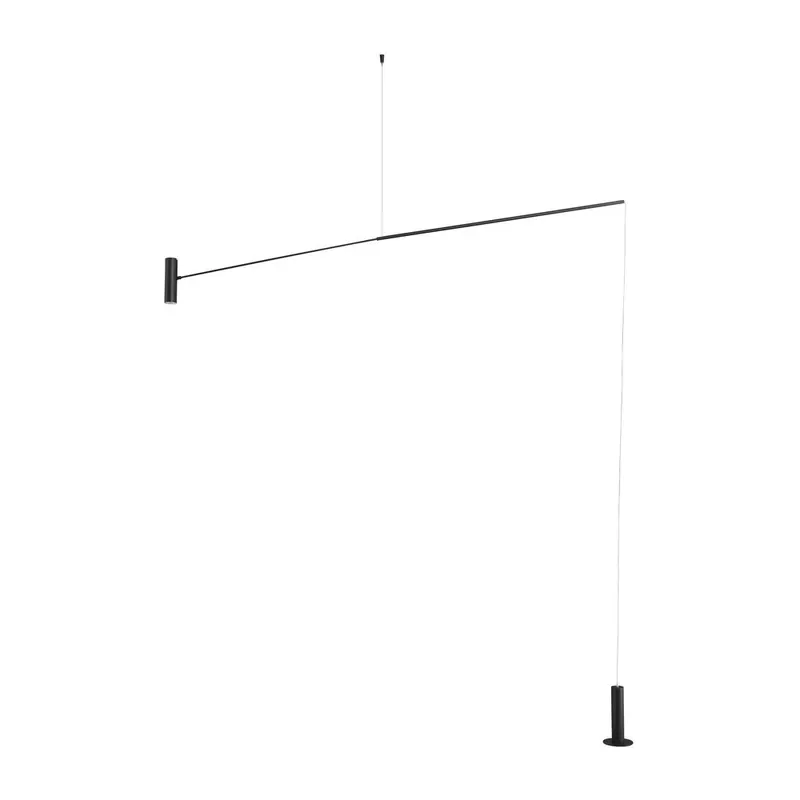 Metalowa lampa stojąca LED w kolorze matowej czerni (wysokość 250 cm) Voice – Nova Luce