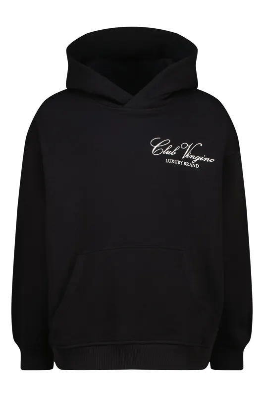 Vingino Boys Niclos Sweater Deep Black Maat: 8 | Sportkleding Outlet | kids | Zwart