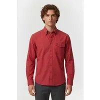 Brooks Brothers Solid Long Sleeve Claret Dark Red Maat: XL | Casual Overhemden Outlet | Heren | Rood