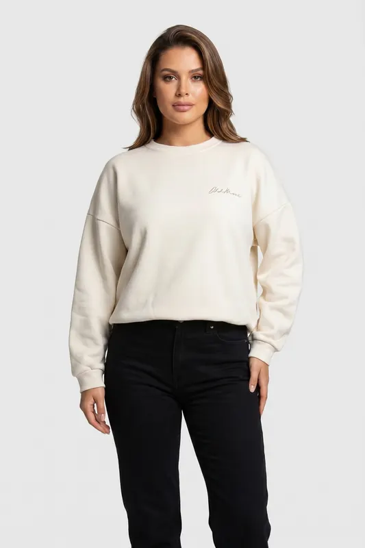 Odd Muse Sweatshirt Ecru Maat: XL | Sweaters Outlet | Dames | Ecru