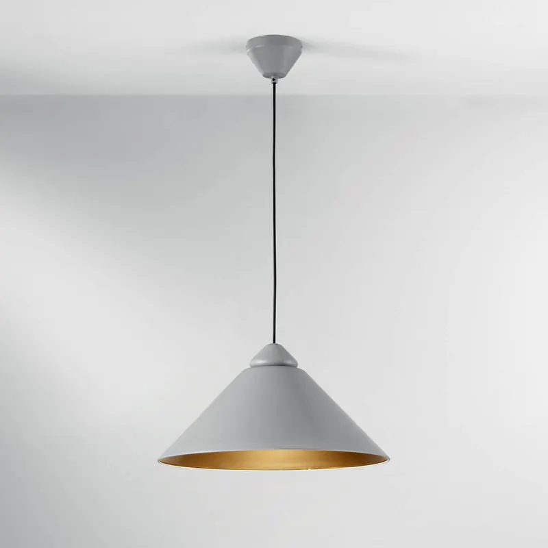 Żyrandol Big Bang, szaro-złota, Ø 49 cm, metal