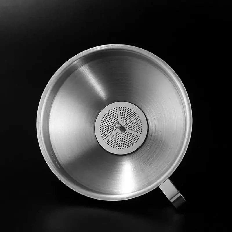 Lejek ze Stali Nierdzewnej do Oleju Kuchennego, Lejek Metalowy do Płynów z Odłączanym Filtrami, Lejek z Szerokim Otworem do Konserwowania, Narzędzia Kuchenne