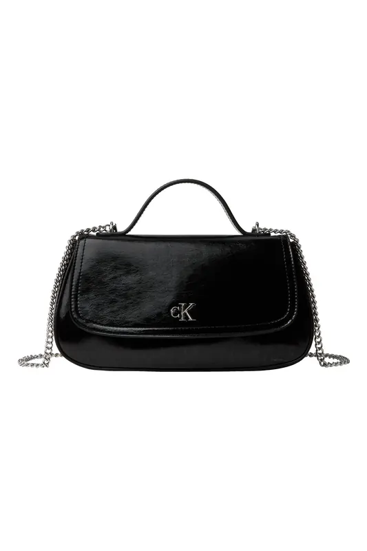 Calvin Klein Metallic Top Handle Crossover Bag Black Maat: OS | Handtassen Outlet | Dames | Zwart