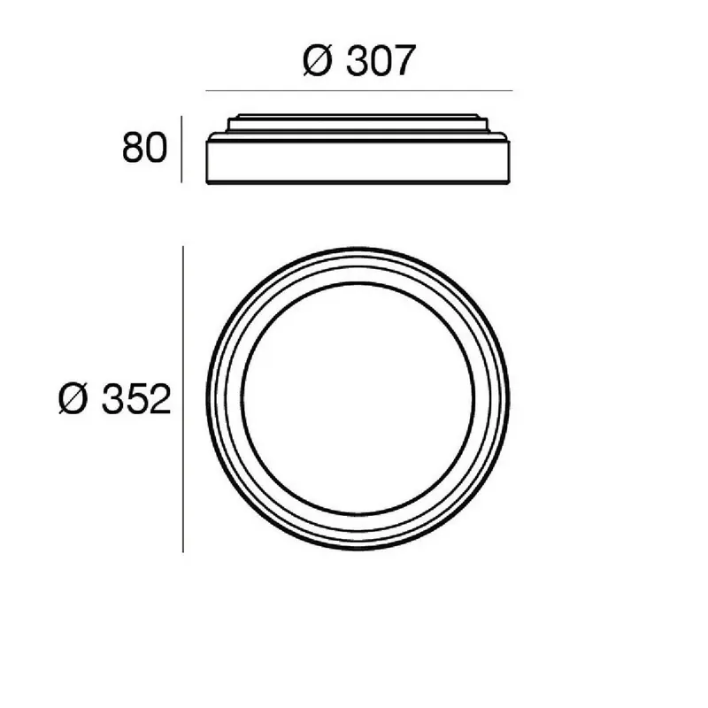 Kinkiet LED Iside, czarny, metal, Ø 35 cm, IP40
