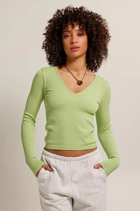America Today Luca Lime Maat: S | Longsleeves Outlet | Dames | Groen