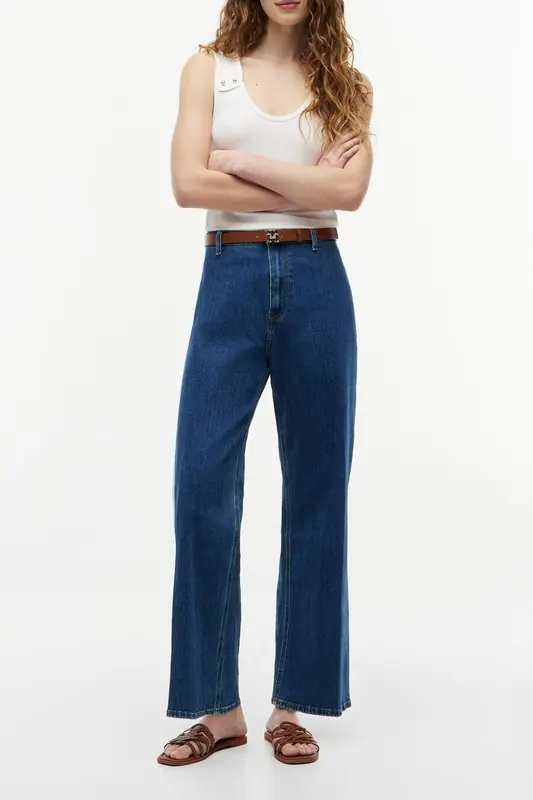 Tommy Hilfiger Wide Leg Rian Maat: W29L34 | Wijde Broeken Outlet | Dames | Blauw