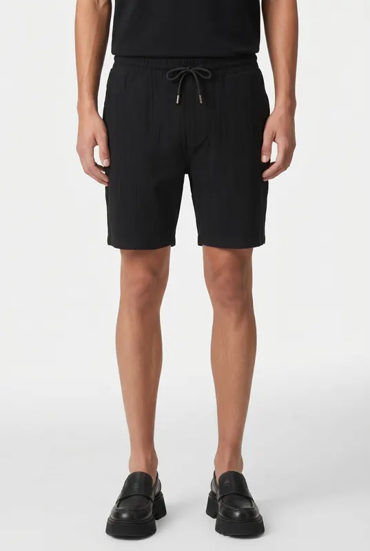 Reiss Drawstring Jersey Short Black Maat: L | Korte Broeken Outlet | Heren | Zwart