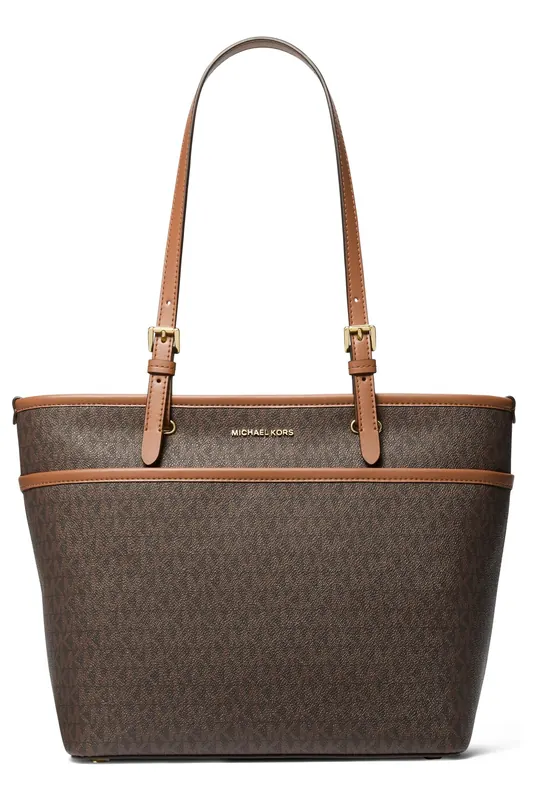 Michael Kors Medium Pocket Tote Bag Brown/acorn Maat: OS | Handtassen Outlet | Dames | Bruin