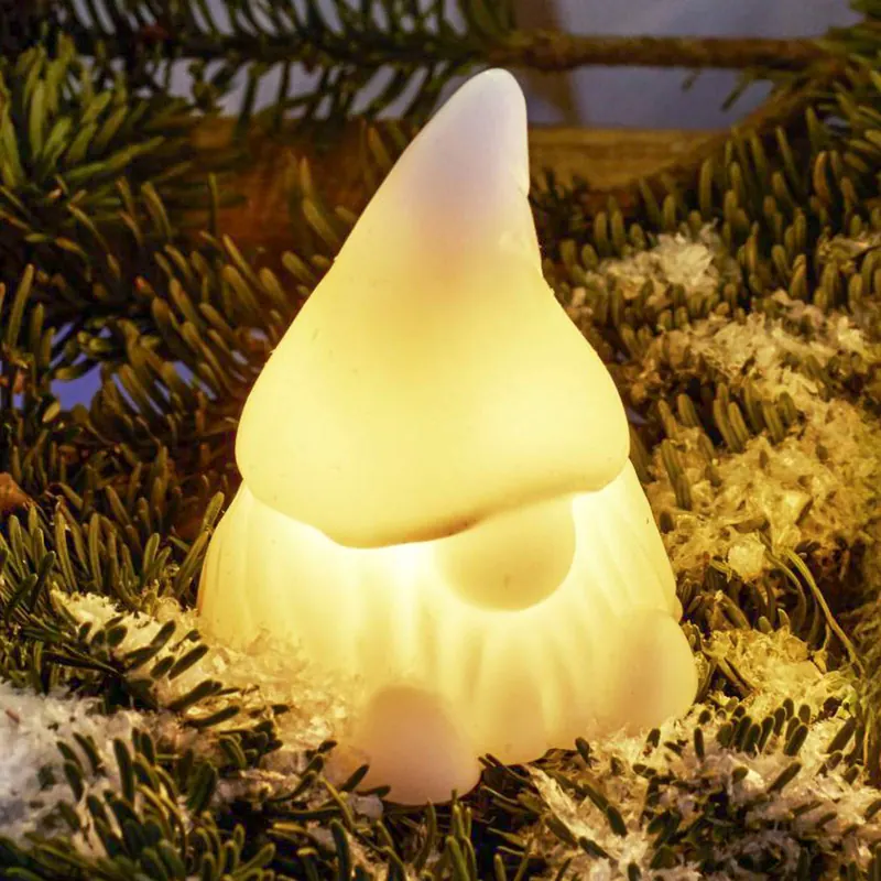 Figurka dekoracyjna LED Coco, biała, wysokość 14 cm, wosk, zasilanie bateryjne