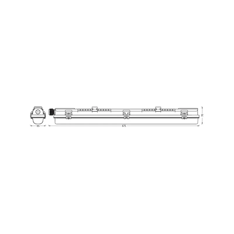 Lampa OSRAM do wilgotnych pomieszczeń SUBMARINE PCR 68 cm 1x G13 T8 LED IP65