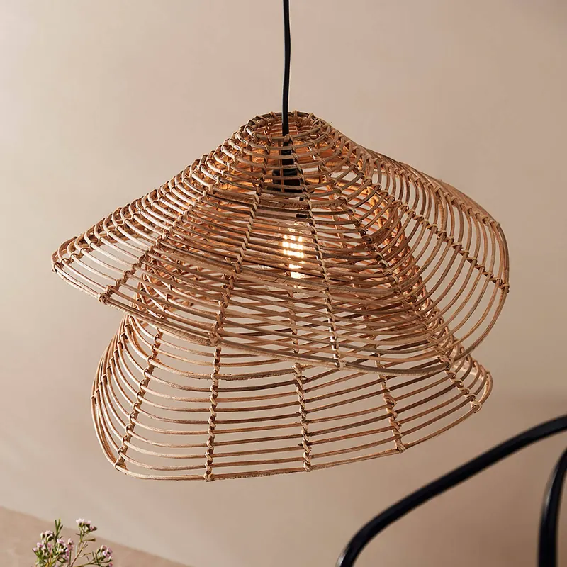 PR Home Olga Żyrandol z rattanu, Ø 51 cm