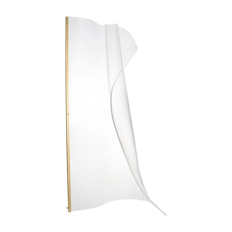 Aluminiowa lampa stojąca LED w kolorze złota z kloszem ze szkła akrylowego (wysokość 105 cm) Siderno – Nova Luce