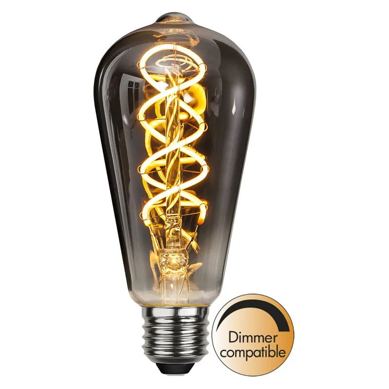 Żarówka rustykalna LED E27 ST64 2W Filament dym