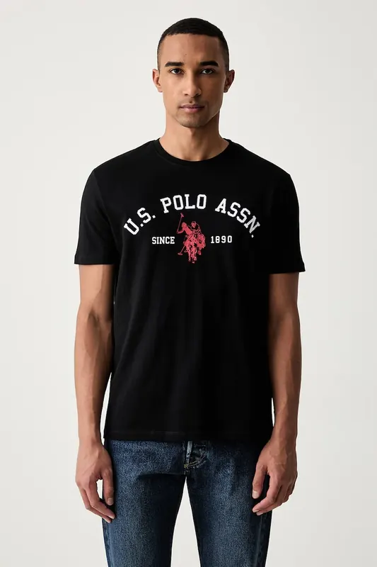 U.S. Polo Assn. T-shirt męski bawełniany SIGNATURE ARCH PRINT