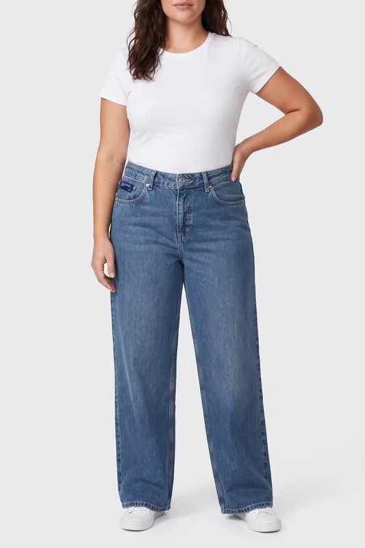 Karl Lagerfeld Klj Mr Relaxed Denim Washed Dark Blue Maat: W27L30 | Straight Jeans Outlet | Dames | Blauw