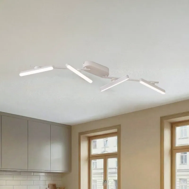 Reflektor LED Lindby Eldrin, biały, 4-punktowa, listwa świetlna