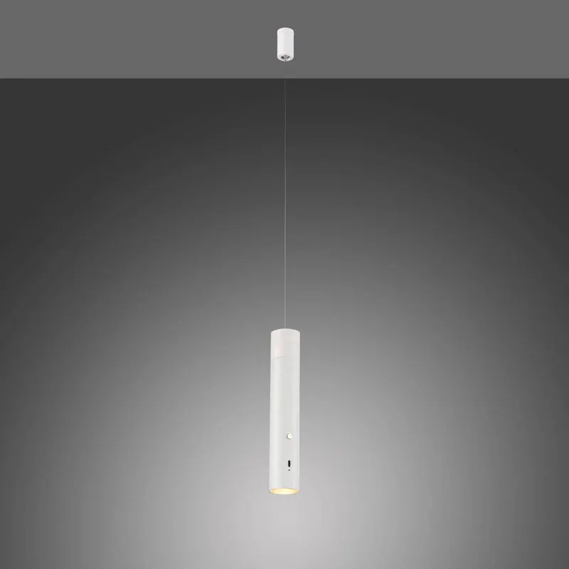JUST LIGHT. Żyrandol LED z akumulatorem Attach, biały, żelazo