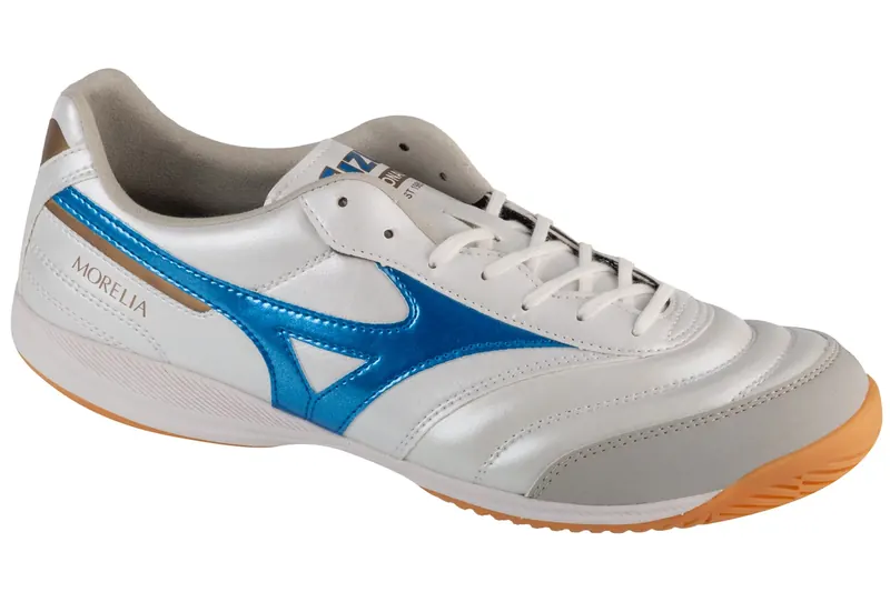 Mizuno Morelia Sala Pro IN Q1GA241325, Męskie, Białe, buty halowe - halówki, skóra syntetyczna, rozmiar: 46