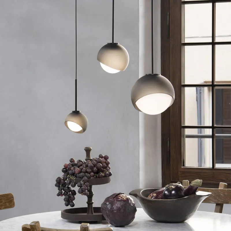 Żyrandol IDEAL LUX Bloom, średnica 17 cm, czarna, metal/szkło
