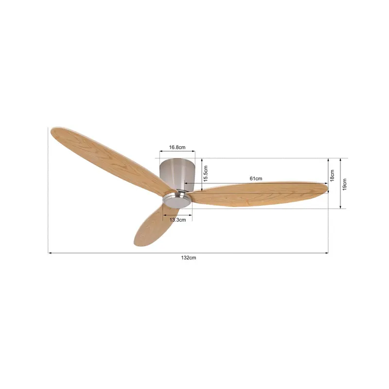 Wentylator sufitowy Beacon Airfusion Radar teak Ø 132 cm cichy