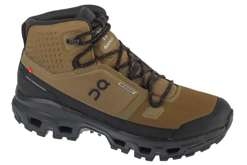 On Cloudrock Mid Waterproof 3MF10161473, Męskie, Brązowe, buty trekkingowe, tkanina, rozmiar: 44