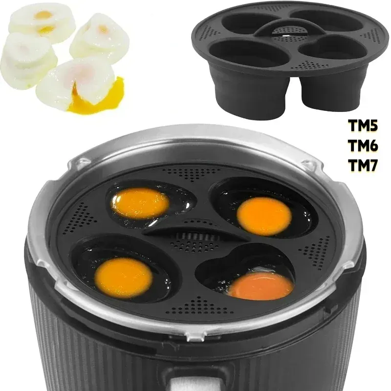 Odpowiednie do Thermomix TM7 TM6 TM5: wkłady do gotowania jajek i naczyń, foremki z PP spożywczego, idealne akcesoria do perfekcyjnego gotowania jajek TM.