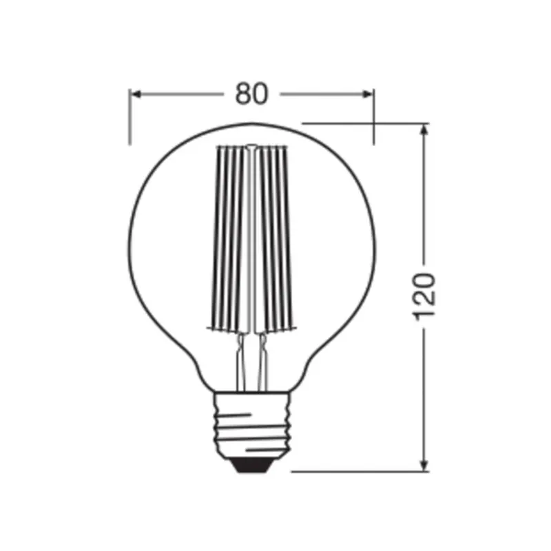 OSRAM LED Vintage 1906, G80, E27, 5,8 W, złota, 2200 K, ściemniana.