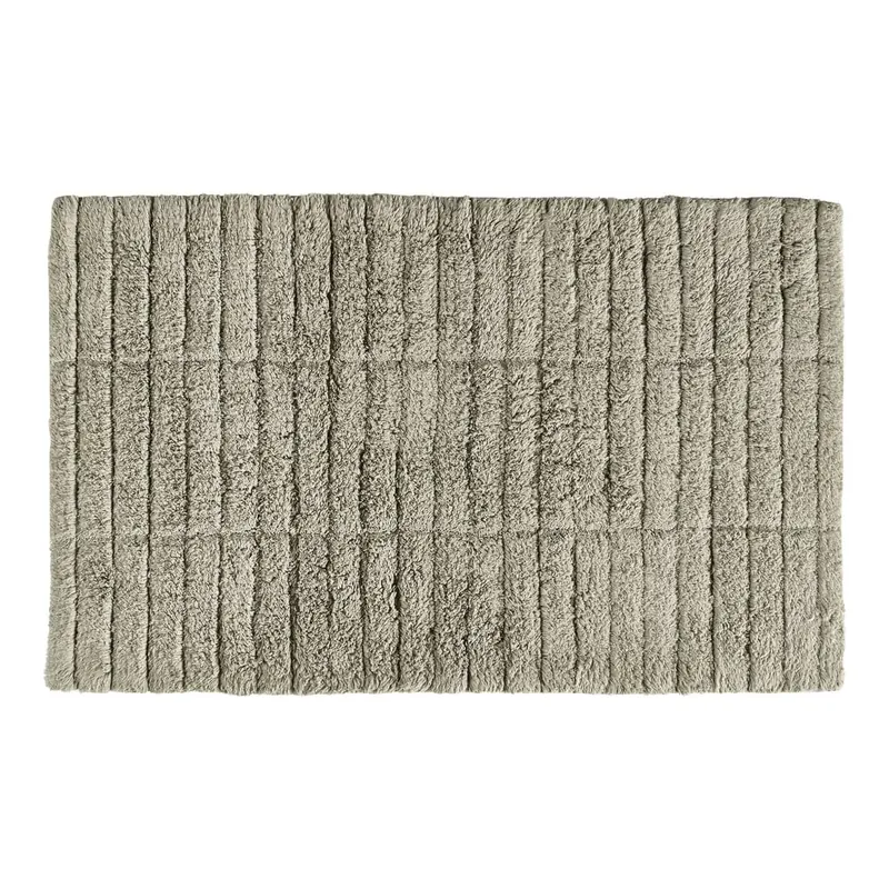 Zielonobeżowy dywanik łazienkowy 80x50 cm Tiles − Zone
