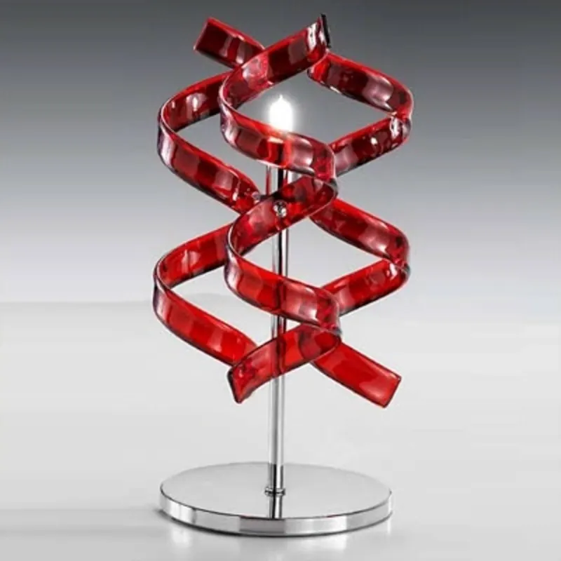 Wiśniowa lampa stołowa