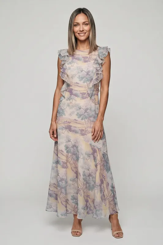 & Other Stories Nikki Dress Beige Maat: 38 | Maxi Jurken Outlet | Dames | Beige