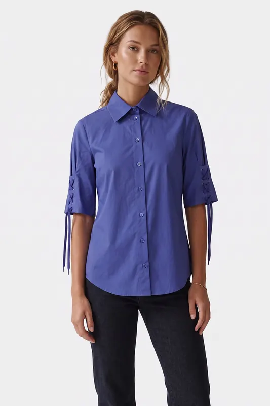 Moschino Top Blue Maat: 42 | Overhemden Outlet | Dames | Blauw