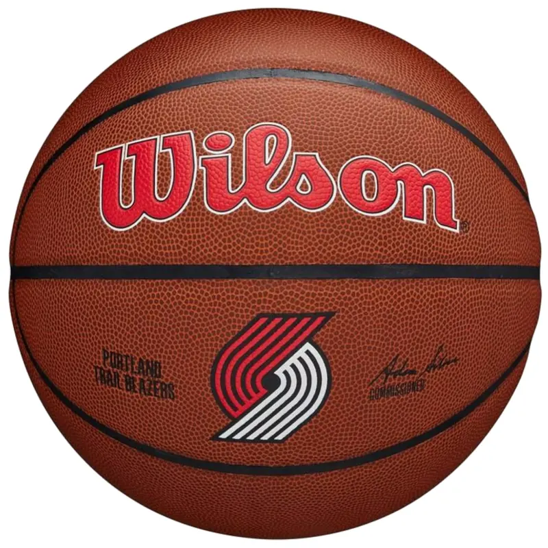Wilson Team Alliance Portland Trail Blazers Ball WTB3100XBPOR, Unisex, Brązowe, piłki do koszykówki, Skóra kompozytowa, rozmiar: 7